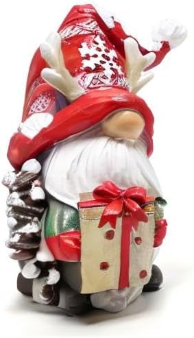 Set of 5 Christmas Resin Gnomes – Mantel & Tree Decor