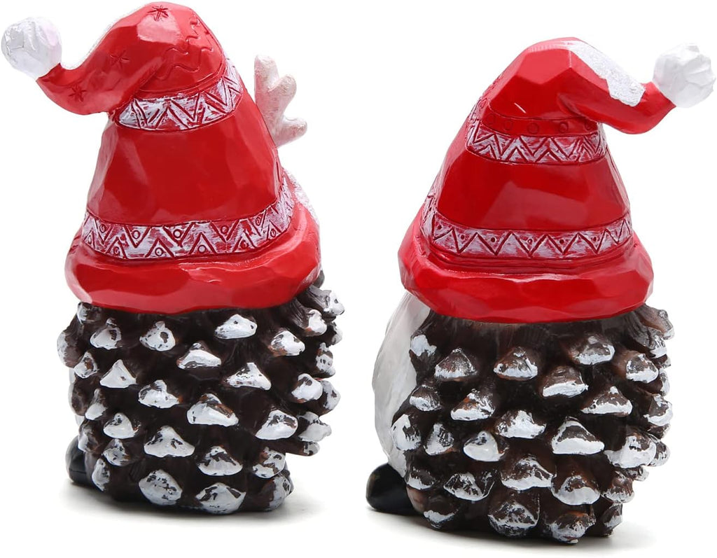 Set of 5 Christmas Resin Gnomes – Mantel & Tree Decor