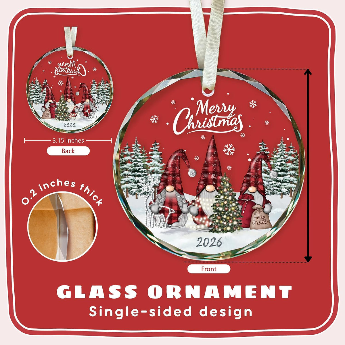 Keepsake Christmas Gnome Ornaments – Choose Your Design