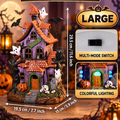 Lighted Halloween Village Houses – 12-Inch Resin Spooky Town
