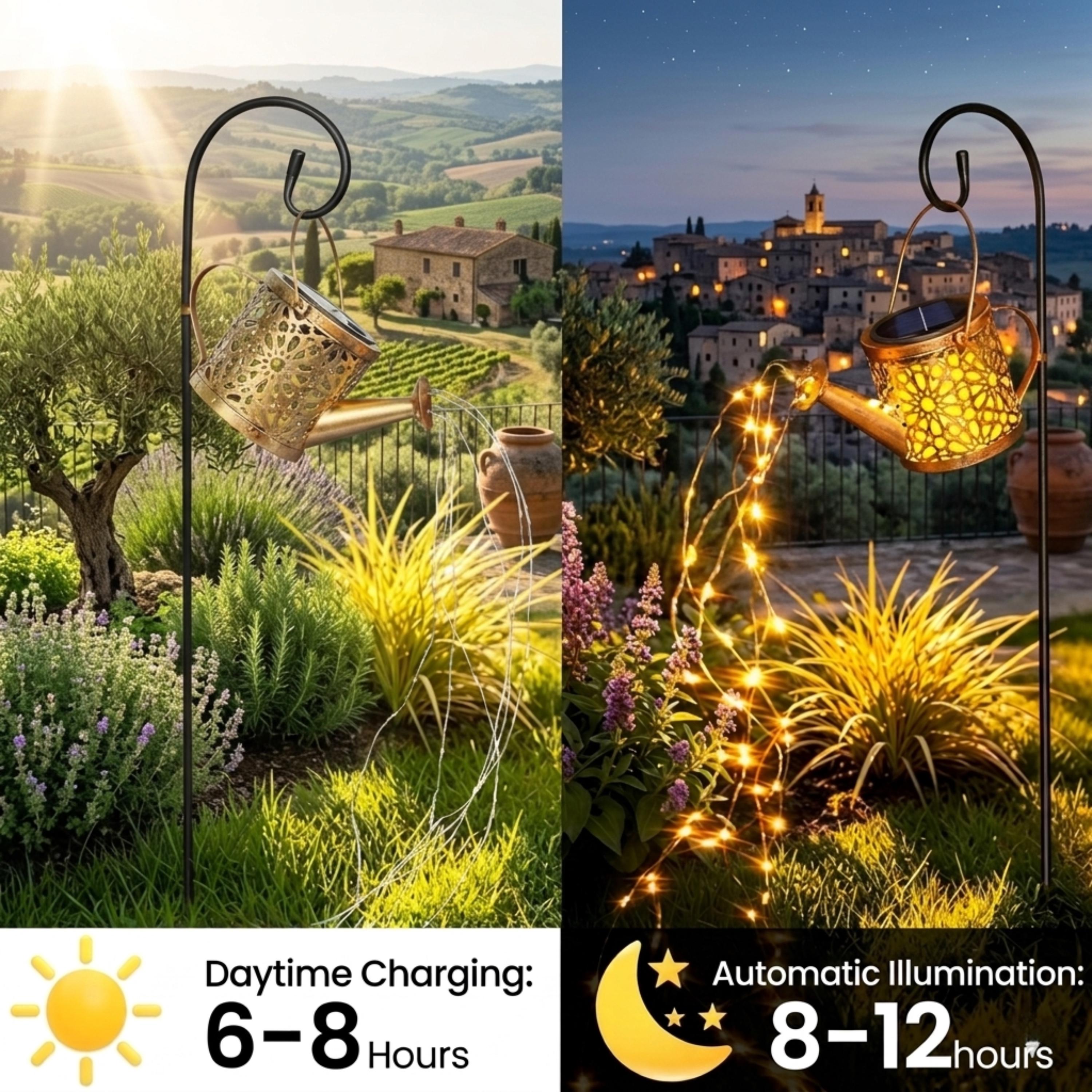 Solar Watering Can Garden Light, Fairy Light Lantern, Outdoor Solar Yard Decor, Mother’s Day Gift for Gardener