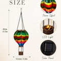 Size and feature guide for 17.7-inch solar hot air balloon lantern