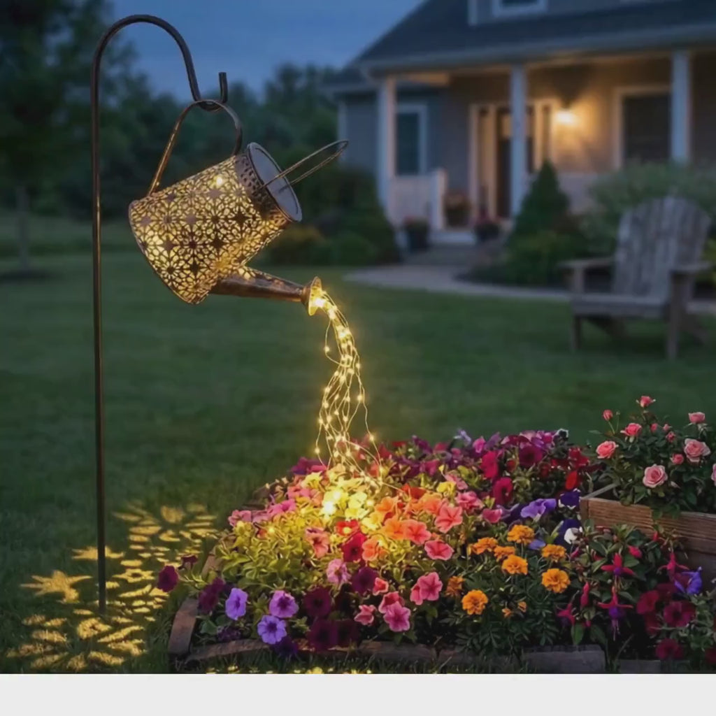 Solar Watering Can Garden Light, Fairy Light Lantern, Outdoor Solar Yard Decor, Mother’s Day Gift for Gardener